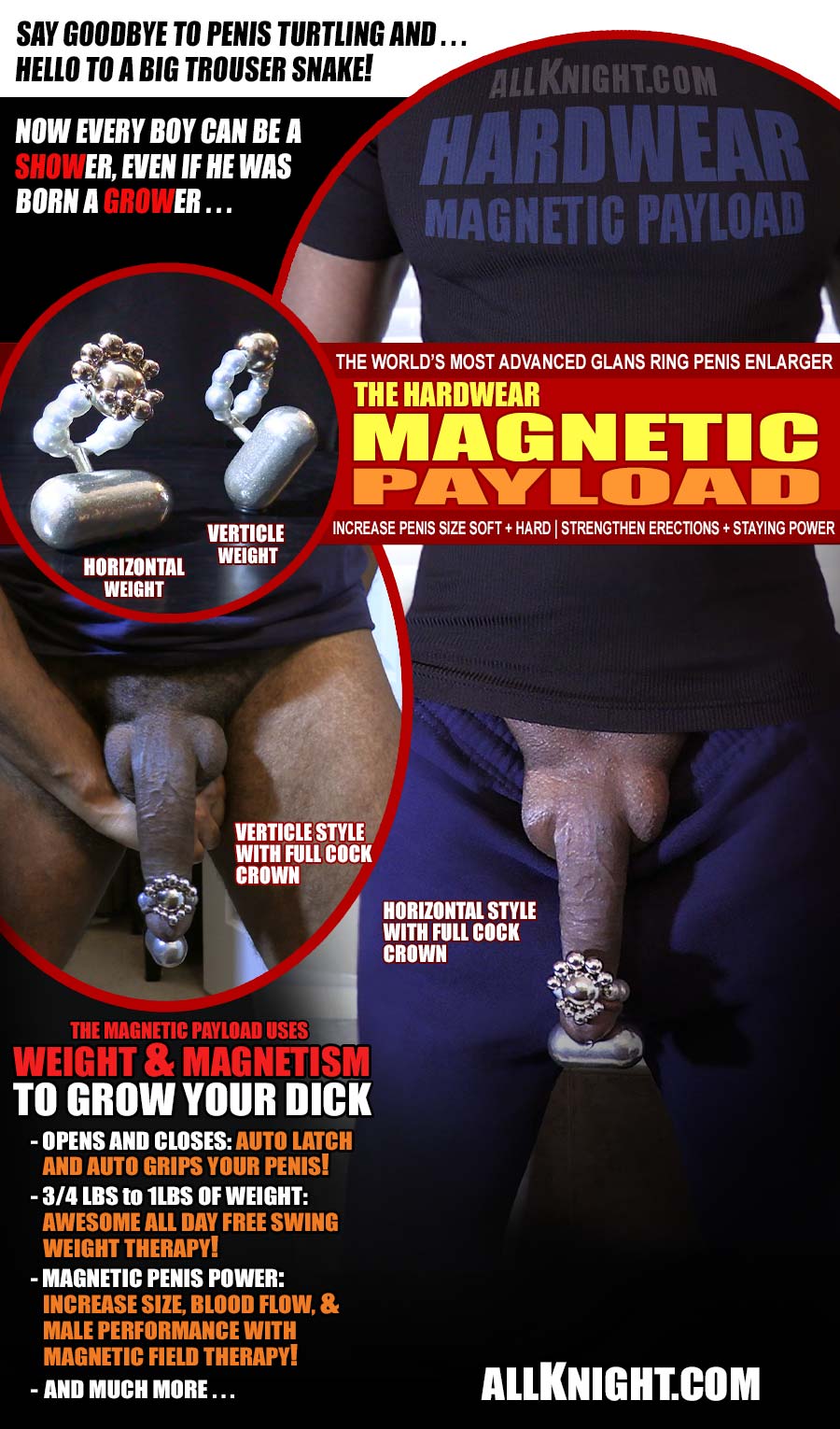You&rsquo;ll want to flop your big soft cock over the waistband of your sweats too. Just to stare in raw amazement as the magnetic therapy and weight enhancement combine in this weighted glans ring to give you a massive super pumped cock.