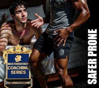 The penis performance and masturbation coach instructs his trainee how to perform prone masturbation safely. Watch the demo video, and you’ll have a coach in your bedroom too.