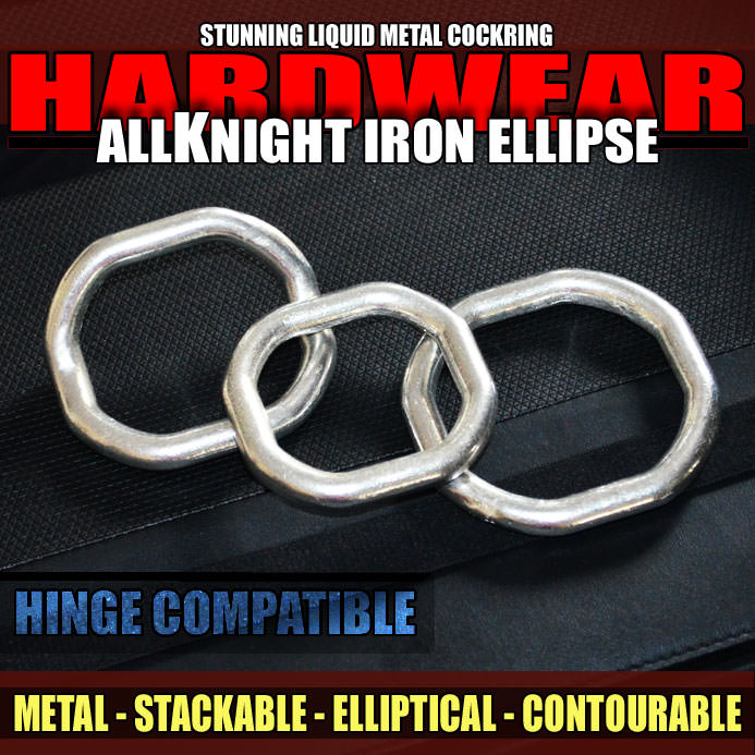 ALL KNIGHT IRON ELLIPSE... CONTOURABLE, STACKABLE, ELLIPTICAL, MALE RINGS - allknight.com