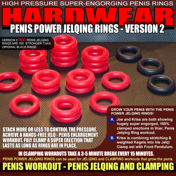 PENIS JELQING &amp; PENIS CLAMPING RINGS - allknight.com: Take your penis jelqing exercises and clamping workouts to new levels with the amazing Penis Jelqing Rings by Hardwear. These super engorging male enlargement nano-rings have been delivering the gains guys crave for years. Want a thicker, longer sausage, get this gear today?