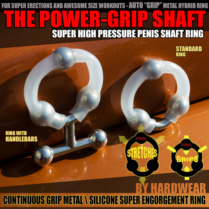 THE POWER GRIP SHAFT - PENIS RING BY HARDWEAR - allknight.com: The Power Grip Shaft - Penis Ring is here and ready to take your erection power to the next level. With its hybrid metal and silicone design no other dick ring can match the power of PGS… just slide on, down to your root, feel your cock swell, watch your veins bulge, and get ready for the best sex of your life.