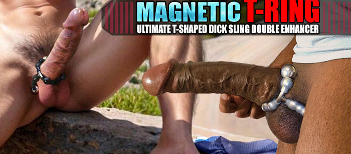 This fantastic T shaped double ring features a ring for your penis an...